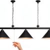 Mirrea Home Pool Table Pendant Light Black 3-Light 4-Light-0