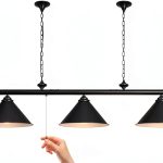 Mirrea Home Pool Table Pendant Light Black 3-Light 4-Light-0