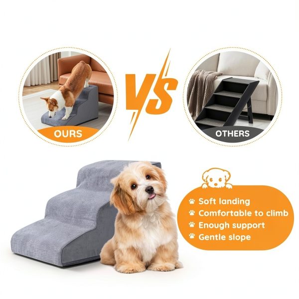 Ahpmeoa Pet Stairs Multi Functional Dog Steps Cat Ramp-3