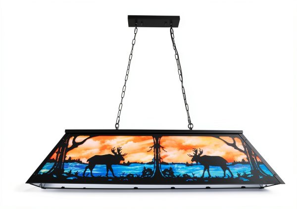 Wellmet Farmhouse Chandelier Billiard Table Lighting Deer-3