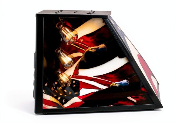 Obihivlo Pool Table Light 4-Light Acrylic American Flag-5