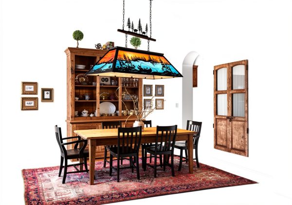 Tochic Billiard Pool Table Light Vintage Fishing Design-6