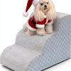 Vfrog Dog Stairs Low Angle Ramp Pet Steps for Small Dogs-0