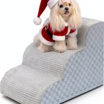 Vfrog Dog Stairs Low Angle Ramp Pet Steps for Small Dogs-0
