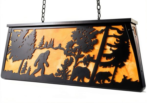 Billiard Table Light Black Bear Gorilla Farmhouse Chandelier-5