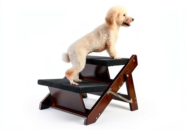 MEWANG Pet Stairs Ramp Convertible Design Wood Construction-2