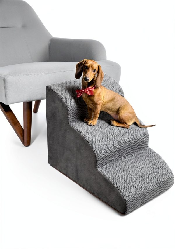 MEJYJEM Dog Stairs High Density Foam Ramp Pet Steps-0