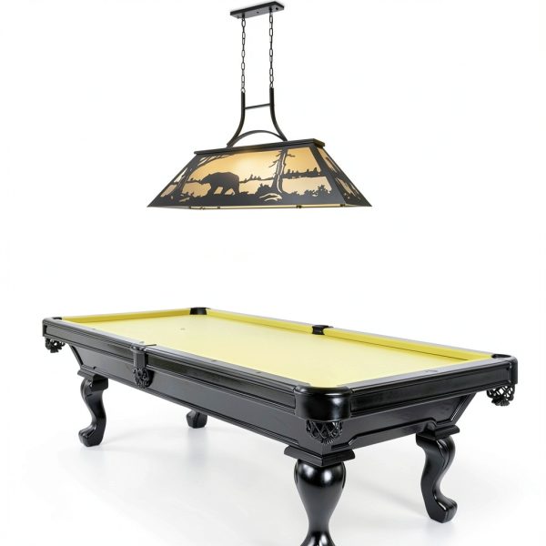 Wellmet Rustic Chandelier Billiard Table Lighting Bear-6
