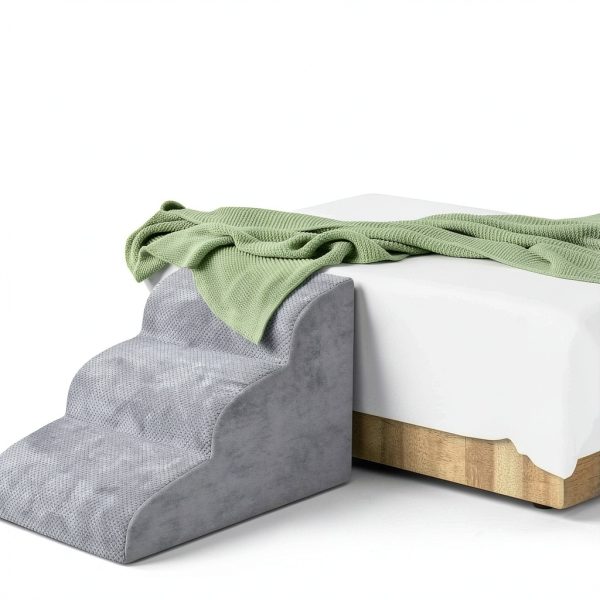 Niubya Dog Stairs Fleece Anti Slip Steps Pet Ramp-7
