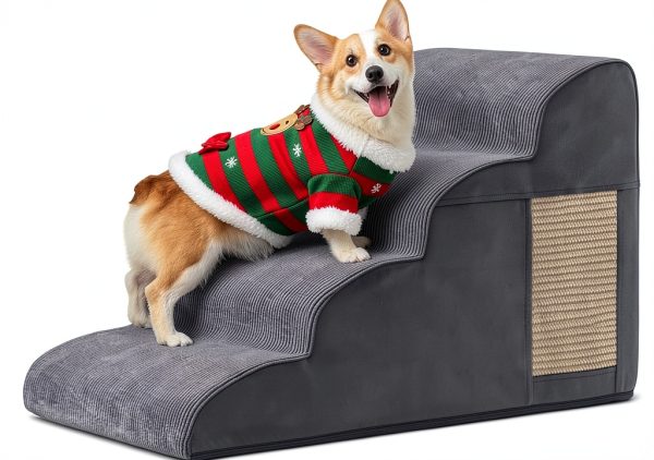 Ahpmeoa Pet Stairs Multi Functional Dog Steps Cat Ramp-0