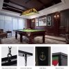 Wellmet Black Pool Table Light 5-Light Dogs Billiards Design-2