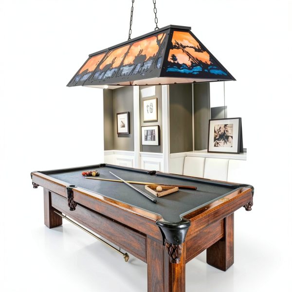 Wellmet Farmhouse Chandelier Billiard Table Lighting Deer-1