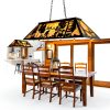 Billiard Table Light Black Bear Gorilla Farmhouse Chandelier-6