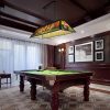 Wellmet Black Pool Table Light 5-Light Dogs Billiards Design-5