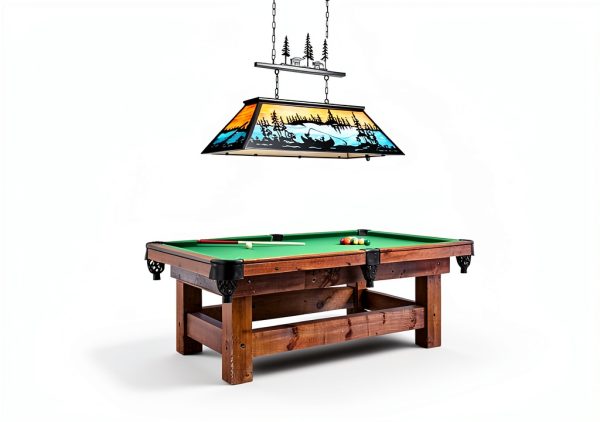Tochic Billiard Pool Table Light Vintage Fishing Design-7