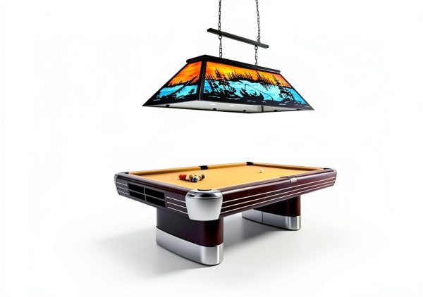 Tochic Billiard Pool Table Light Vintage Fishing Design-3