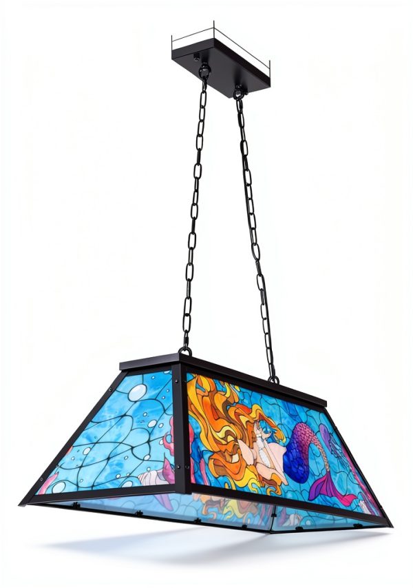 Wellmet Billiard Table Chandelier Tiffany Lighting Dimmable-4