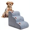 Vfrog Dog Stairs Low Angle Ramp Pet Steps for Small Dogs-1