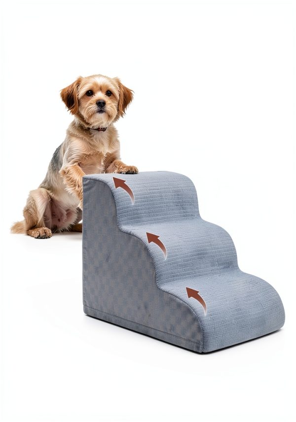 Vfrog Dog Stairs Low Angle Ramp Pet Steps for Small Dogs-1
