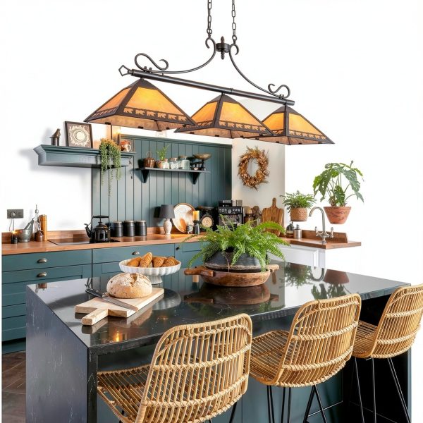 Tochic Billiard Table Light Amber Tiffany Style Dimmable-3