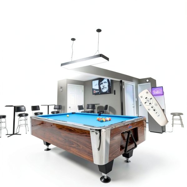 YEPOLI LED Pool Table Light Dimmable Remote Control Black-1