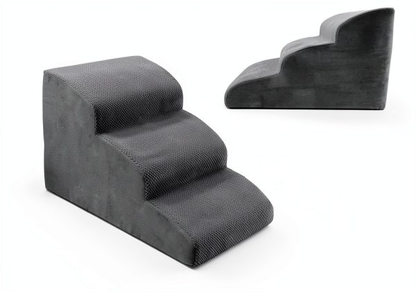 MEJYJEM Dog Stairs High Density Foam Ramp Pet Steps-1