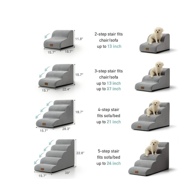 COZY KISS Dog Stairs High Density Sponge Leakproof Design-1