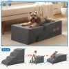 Nordjager Dog Stairs Fleece Memory Foam Pet Steps-1
