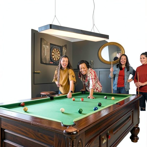 YEPOLI LED Pool Table Light Dimmable Remote Control Black-5