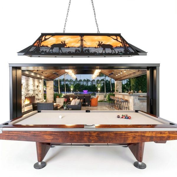 Wellmet Farmhouse Chandelier Billiard Table Lighting Deer-4