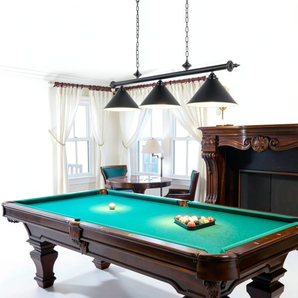 Mirrea Home Pool Table Pendant Light Black 3-Light 4-Light-4