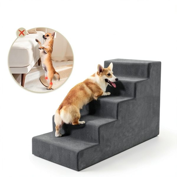 Niubya Dog Stairs Non Slip Steps for Small Medium Dogs-5