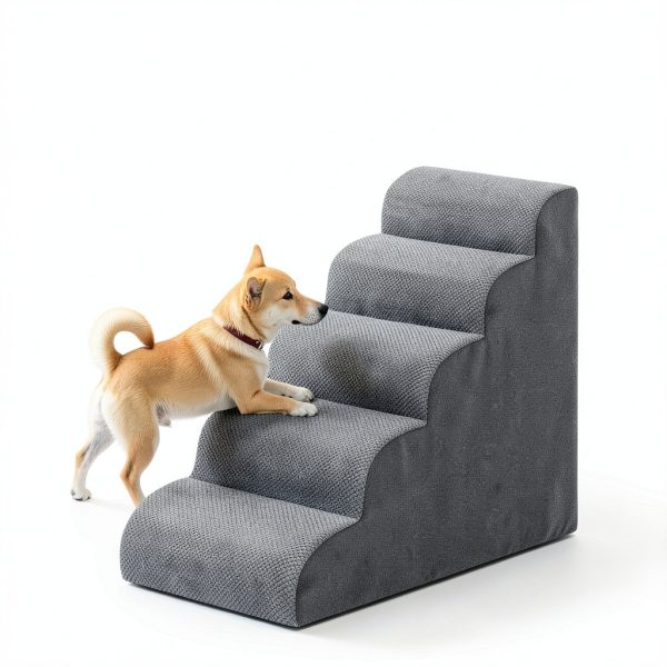 MEJYJEM Dog Stairs High Density Foam Steps Pet Supplies-6