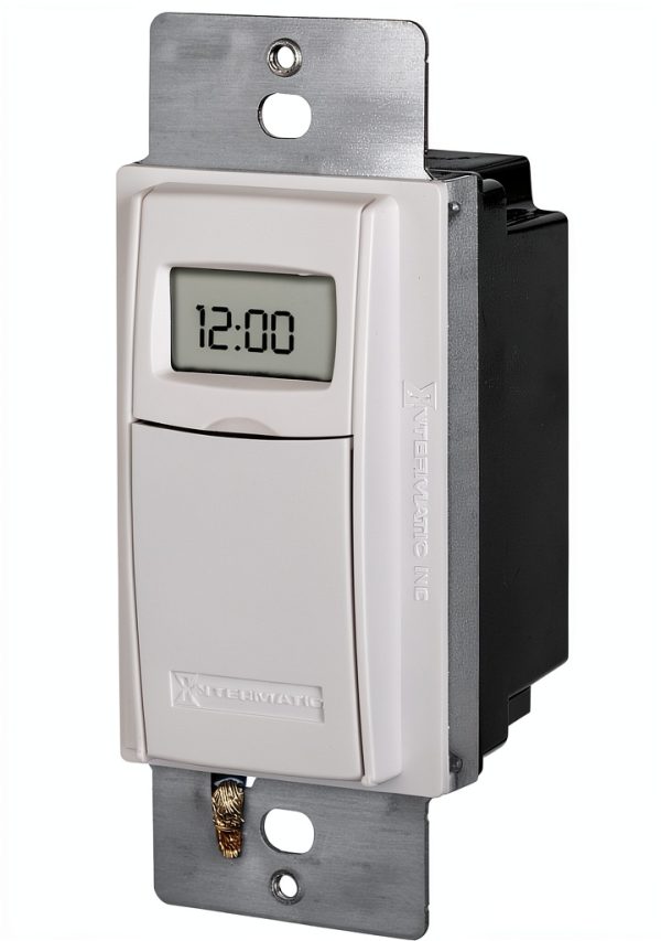 Intermatic ST01 7 Day Programmable In-Wall Digital Timer Switch White-0