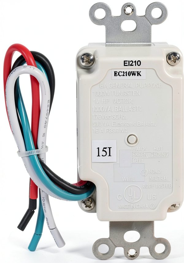 Intermatic EC210WK White In-Wall Timer Switch 4-Setting Plastic SPST-2