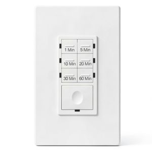ENERLITES Wall Timer Switch 1 Pack HET06-J6-W 6 Countdown Settings-0