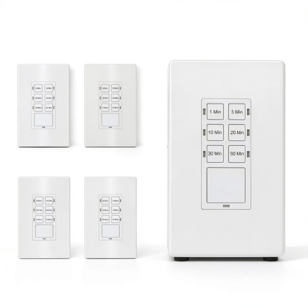 White TG Wall Timer Switch 1 Hour Countdown-5