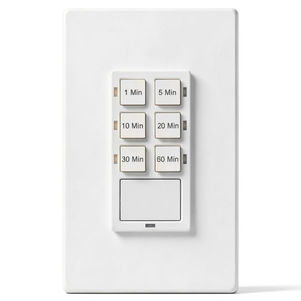 White TG Wall Timer Switch 1 Hour Countdown-0