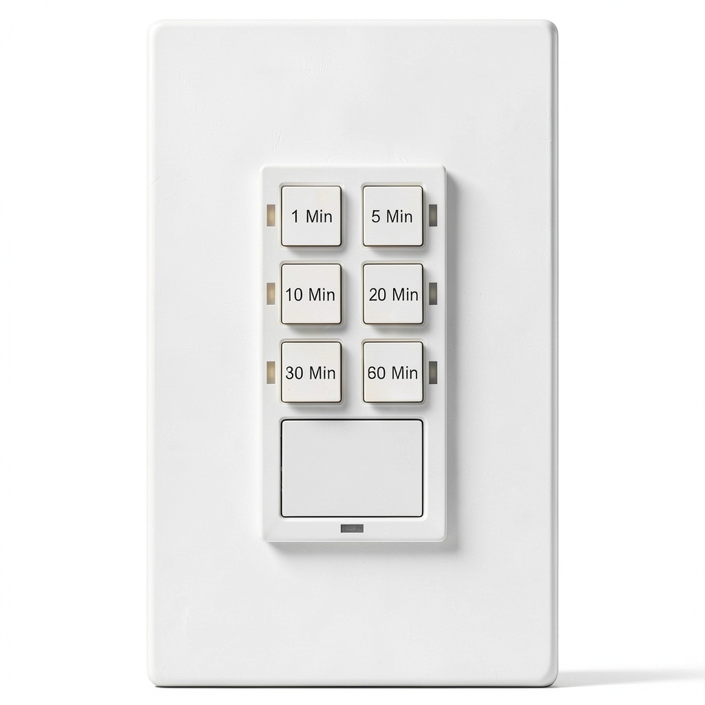 White TG Wall Timer Switch installed on a wall