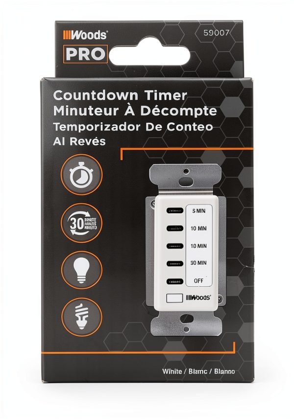 Woods White Wall Timer Switch Energy Saving-0