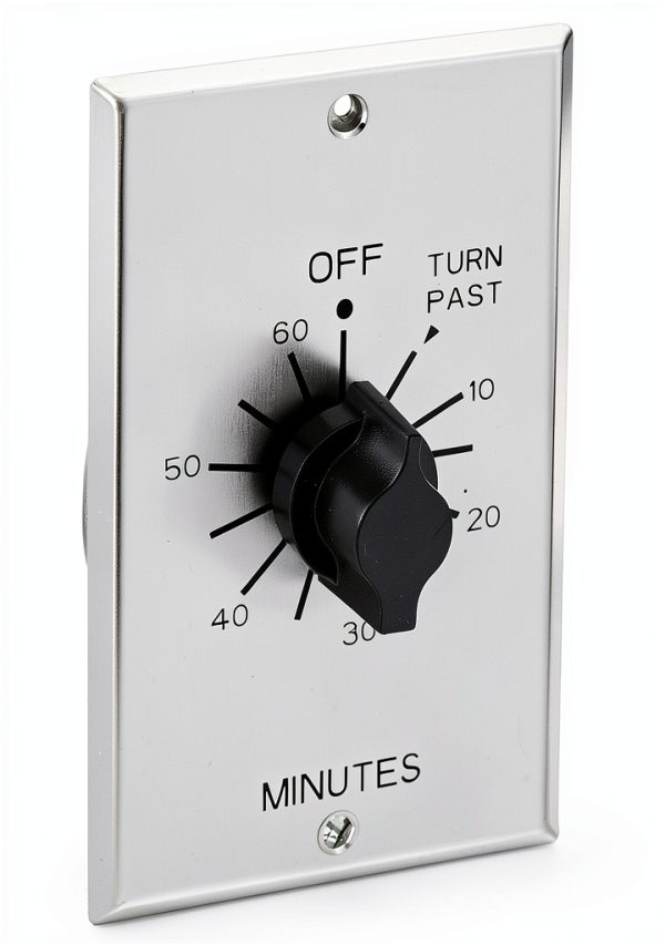 NSI C560M Metal-Brushed Aluminum Timer Switch-0