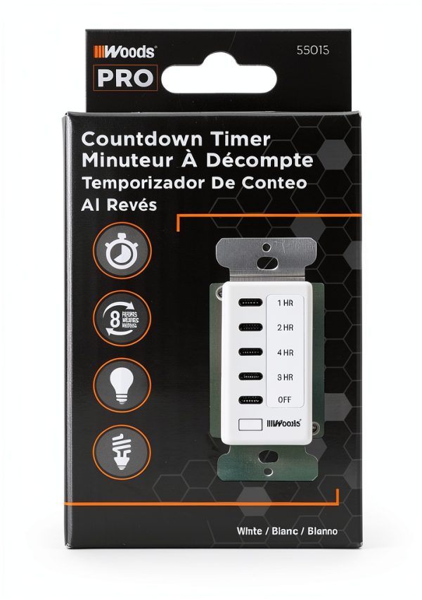 Woods White Digital Countdown Timer Switch-3