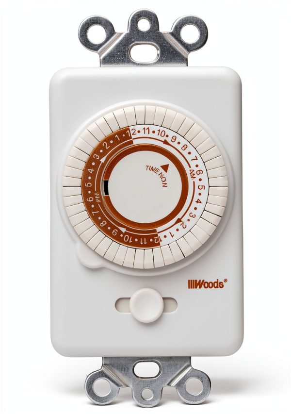 In Wall Timer Switch Woods Mechanical 24HR Timer-0