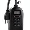 myTouchSmart Digital Timer Plug-In Dual Outlet 2" LCD Outdoor/Indoor-6