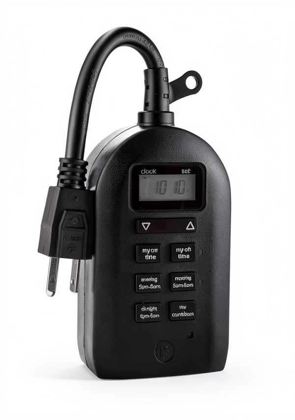 myTouchSmart Digital Timer Plug-In Dual Outlet 2" LCD Outdoor/Indoor-6