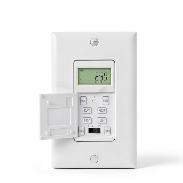 Enerlites HET01-C Programmable Wall Timer Switch White 1-4 Pack-3