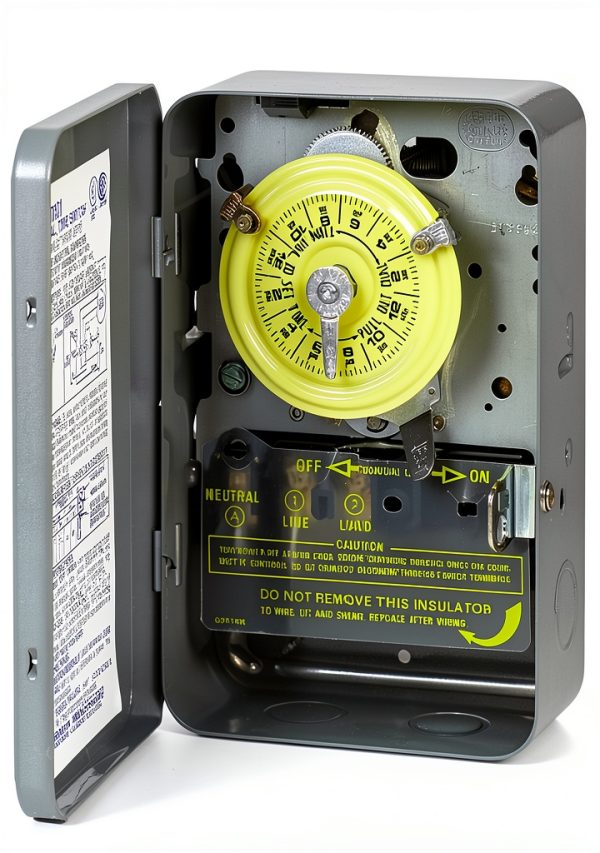 Intermatic T103 Gray DPST Mechanical Time Switch 12-Event 40A-3