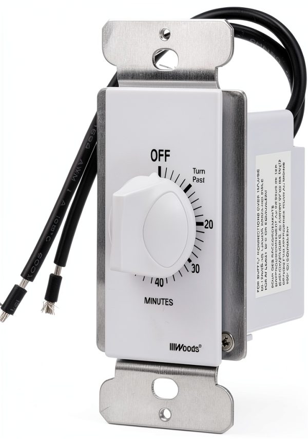 Southwire Woods 60 Minute Spring Wound Timer White Plastic-1