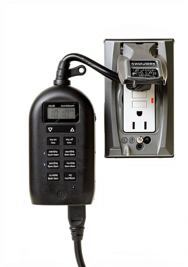 myTouchSmart Digital Timer Plug-In Dual Outlet 2" LCD Outdoor/Indoor-7
