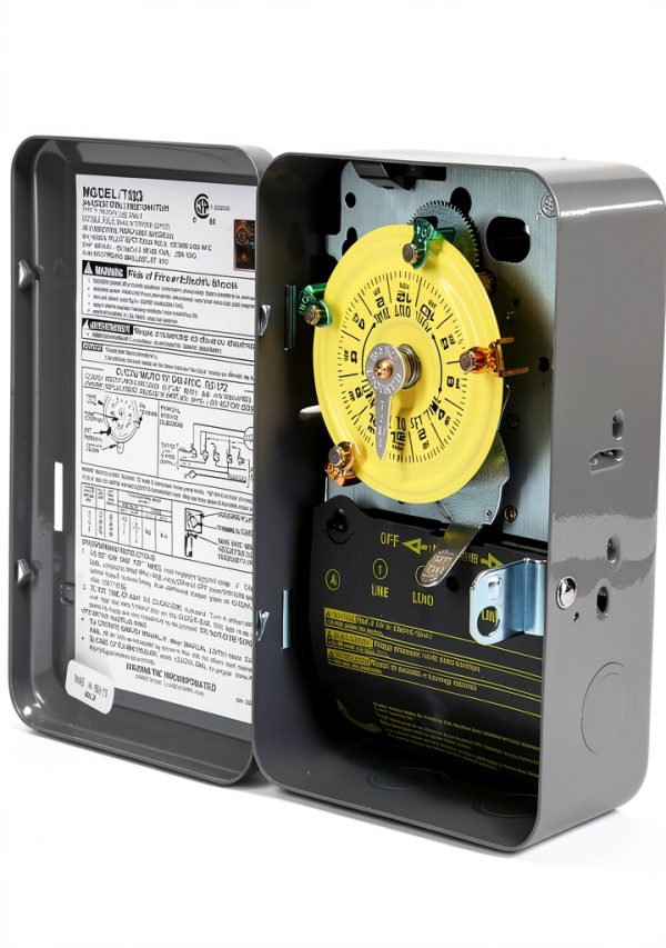 Intermatic T103 Gray DPST Mechanical Time Switch 12-Event 40A-2
